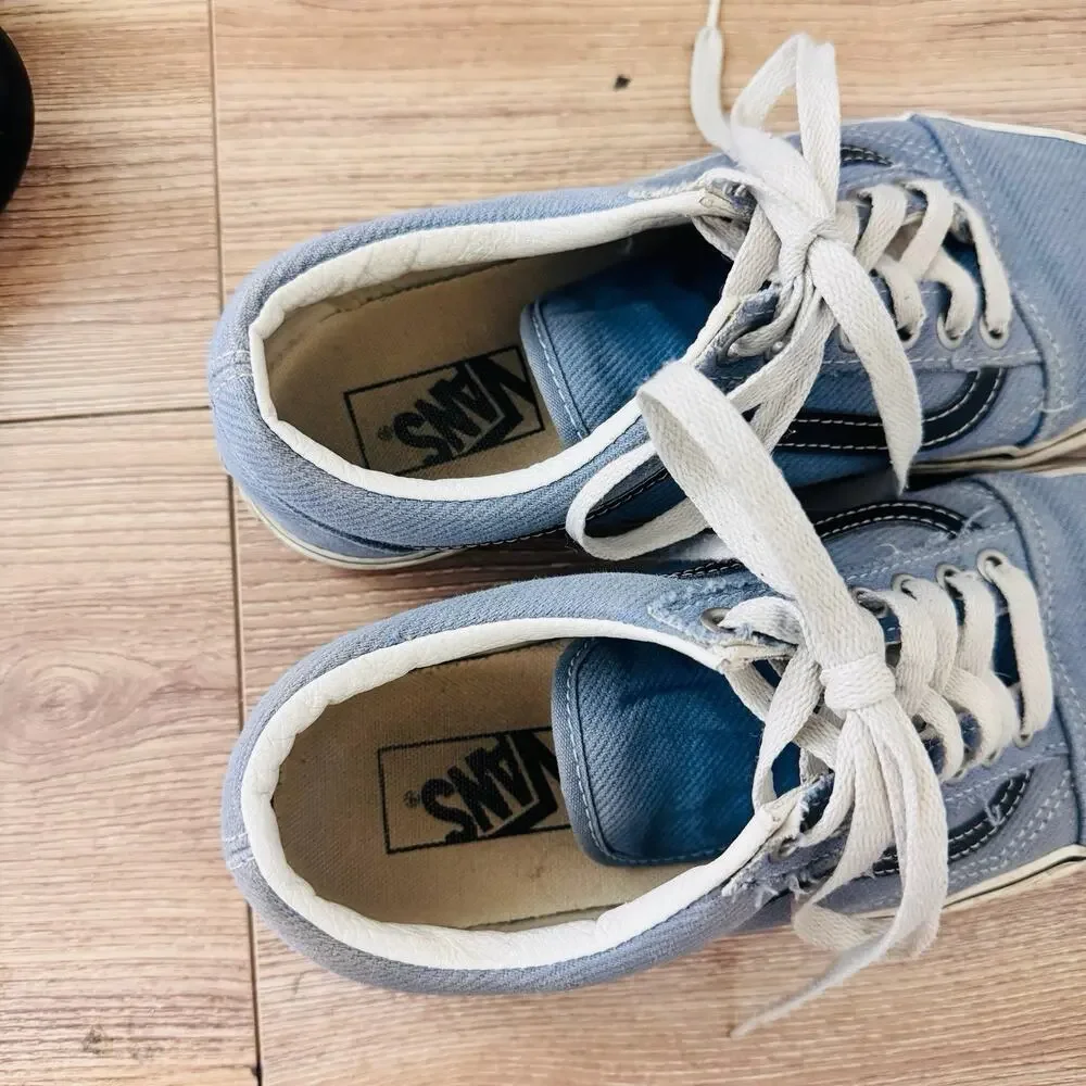 Vans Old Skool Blue And Black Sneakers Women’s Size 9.5